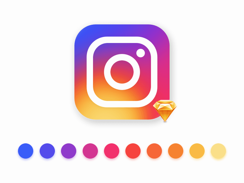 Новый логотип Instagram в эскизе