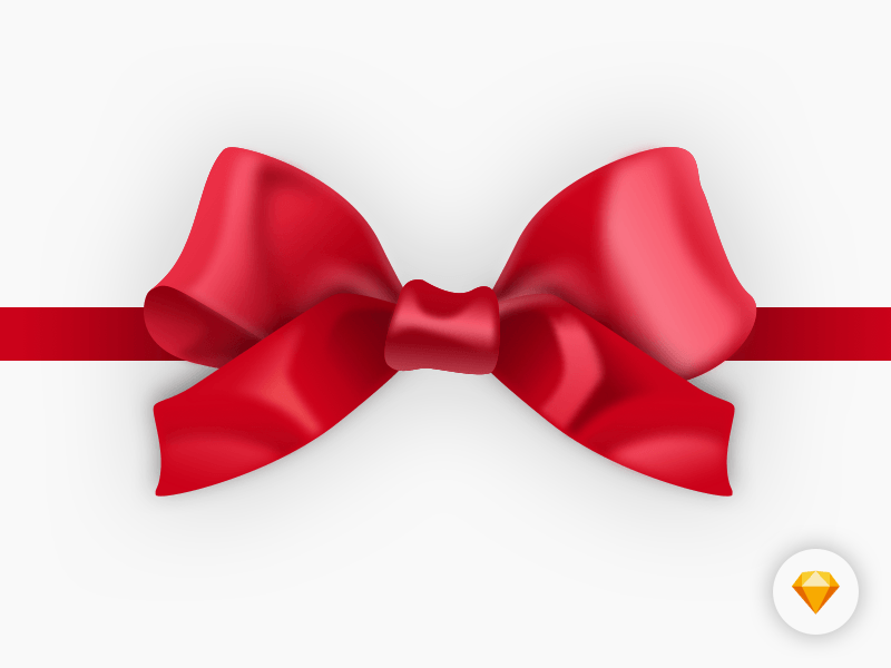 Realistic Ribbon made with Sketch