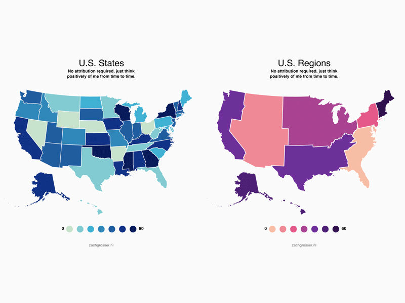 Estados Unidos & Regiones Mapas para boceto