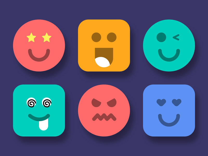 Bibliothèque d’esquisses Emoji face à l’utilisateur
