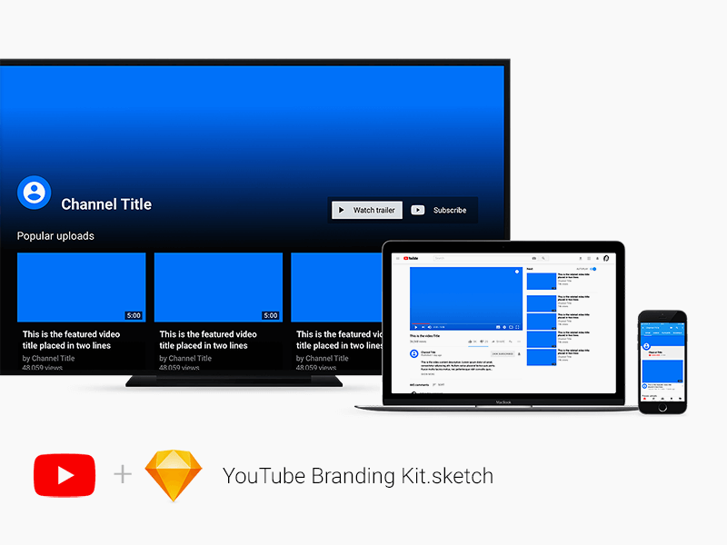YouTube Branding Kit for Sketch