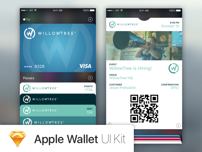Modèle de kit d’interface utilisateur Apple Wallet