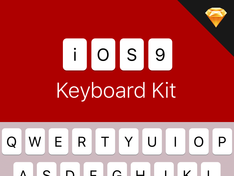 iOS 9 Sketch Tastatur Kit
