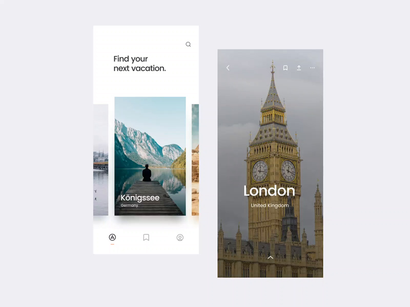 Reiseführer App Konzept