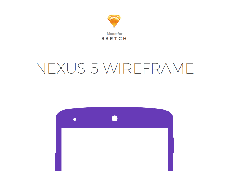 Nexus 5 Wireframe Sketch ресурсов