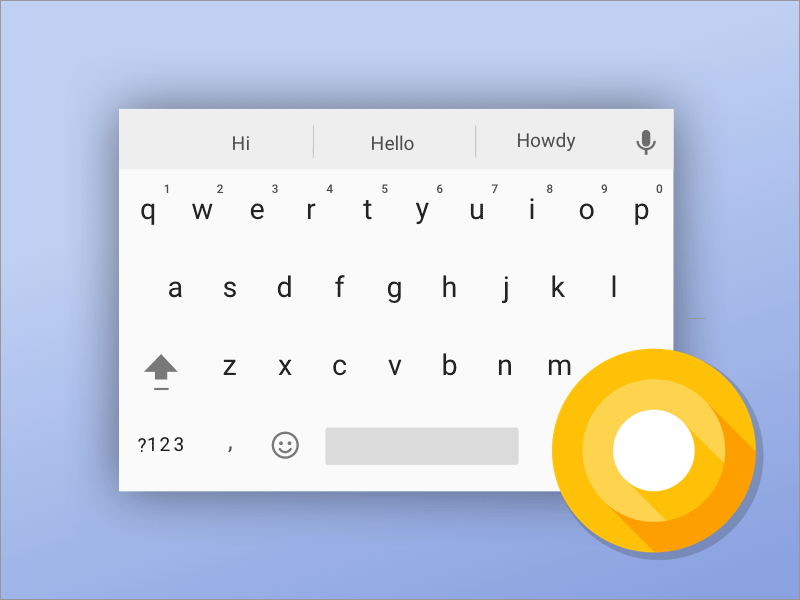 Android Handset Tastatur für Sketch
