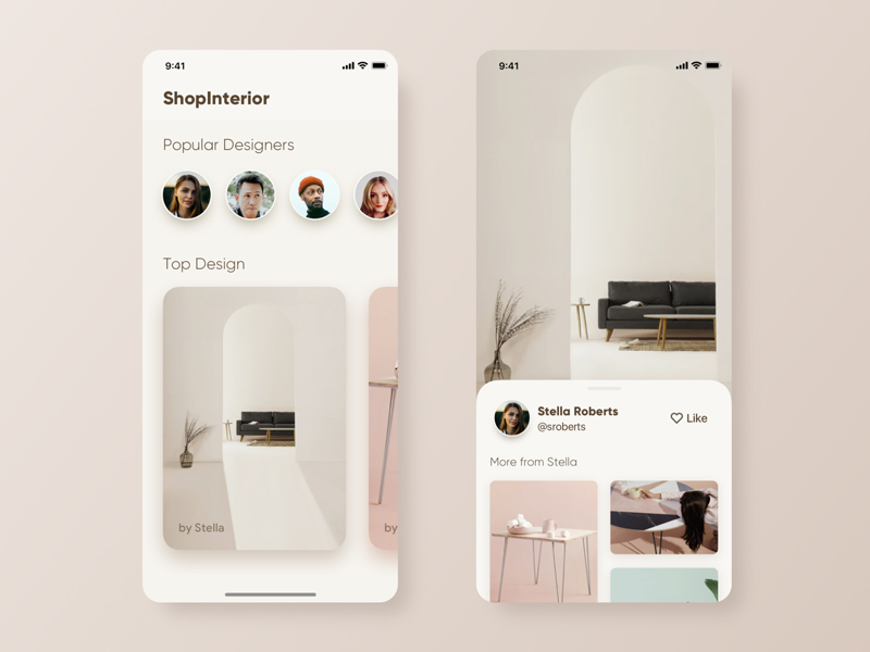 Interior Design App UI