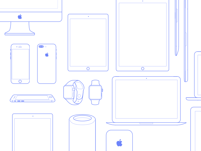 Apple Devices Icons Set Sketch Resource