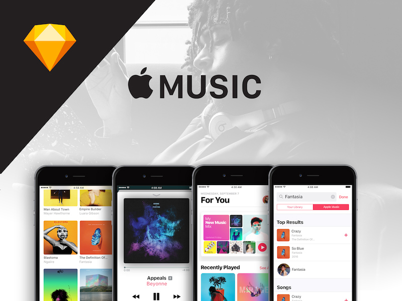 Apple Music Sketch UI Download