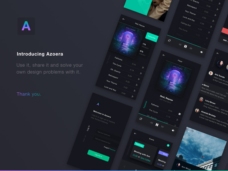 Kit de interfaz de usuario de la aplicación Azoera