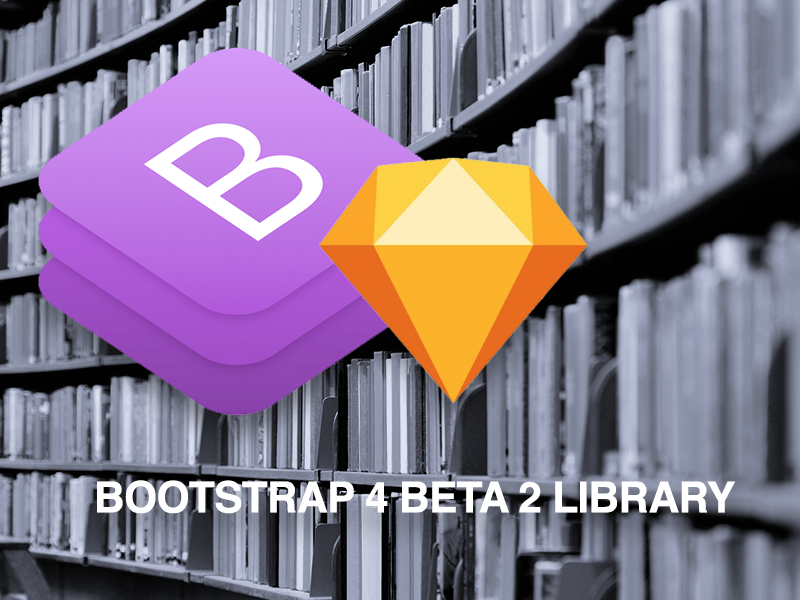 Recurso de boceto de la biblioteca Bootstrap 4 Beta 2