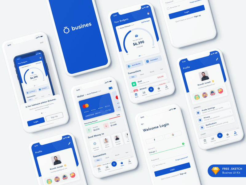 銀行アプリのコンセプト – ブシン