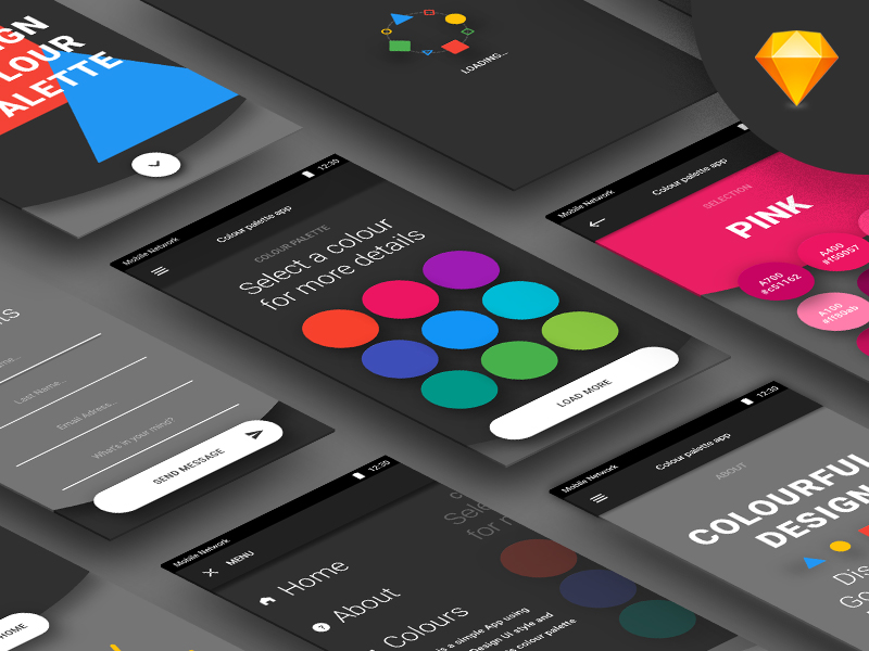 Android Color Palette App Sketch Resource