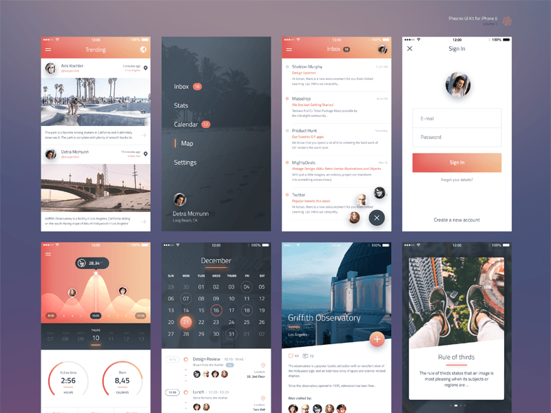 Феникс UI Kit для iPhone 6