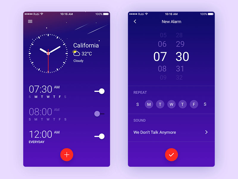 Klock – Uhr App Konzept