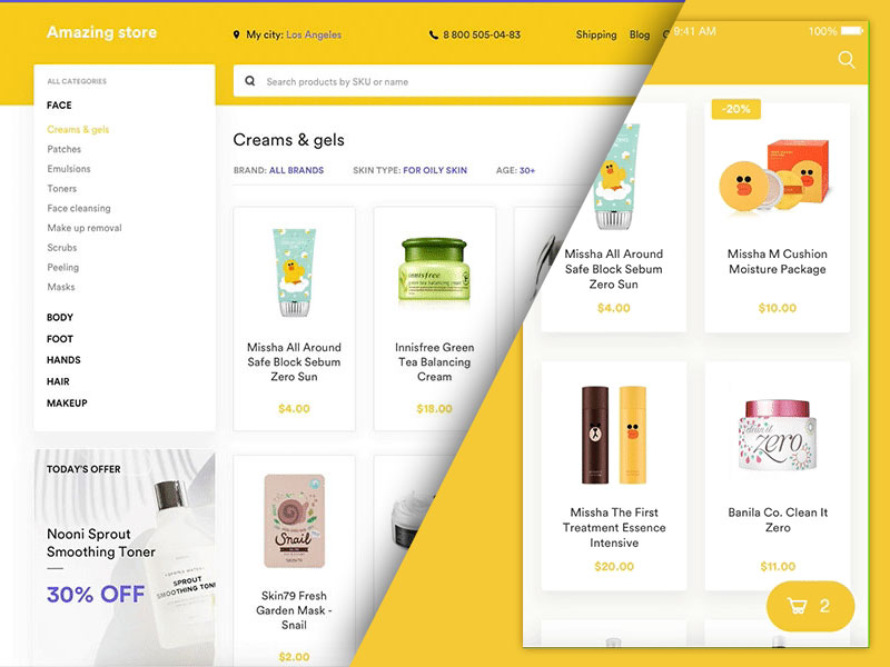 eCommerce UI Kit Sketch Resource