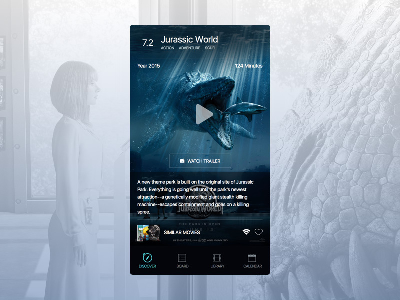 Interfaz de la aplicación Movie Player