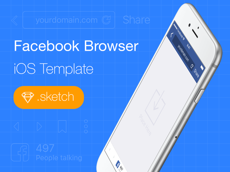 Facebook für iOS Browser-Vorlage