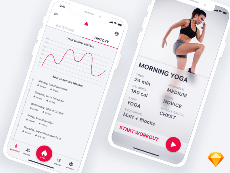 Fitness App Konzept