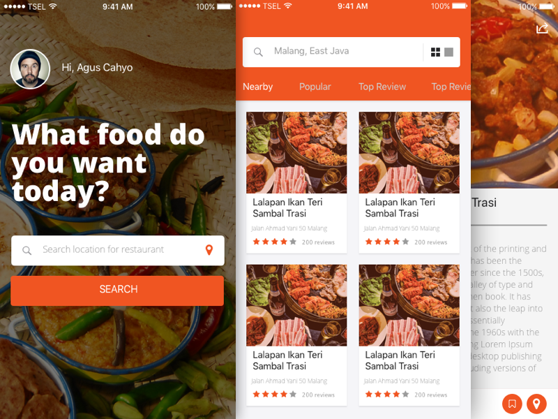 Foodies Restaurant App Sketch Ressource