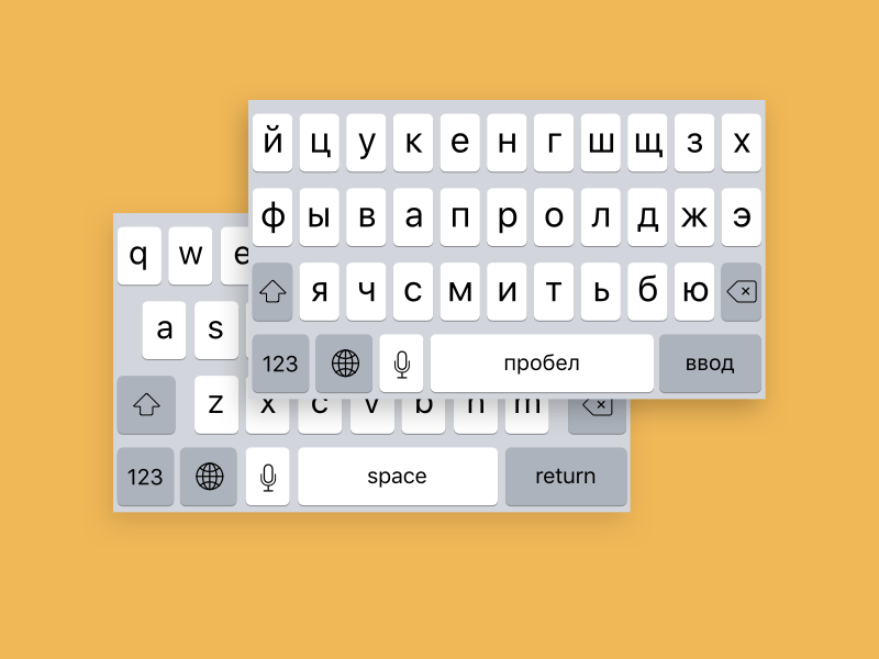 Формат iOS Keyboard .sketch (RUS/ENG)