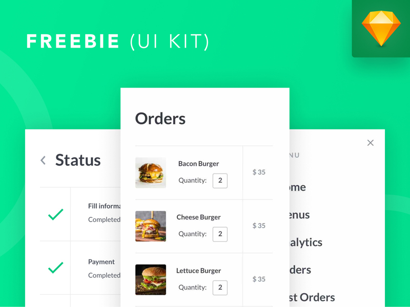 Food Ordering App Konzept