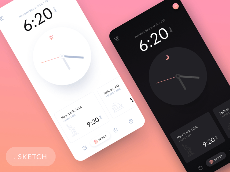 Concept d’application iOS Clock