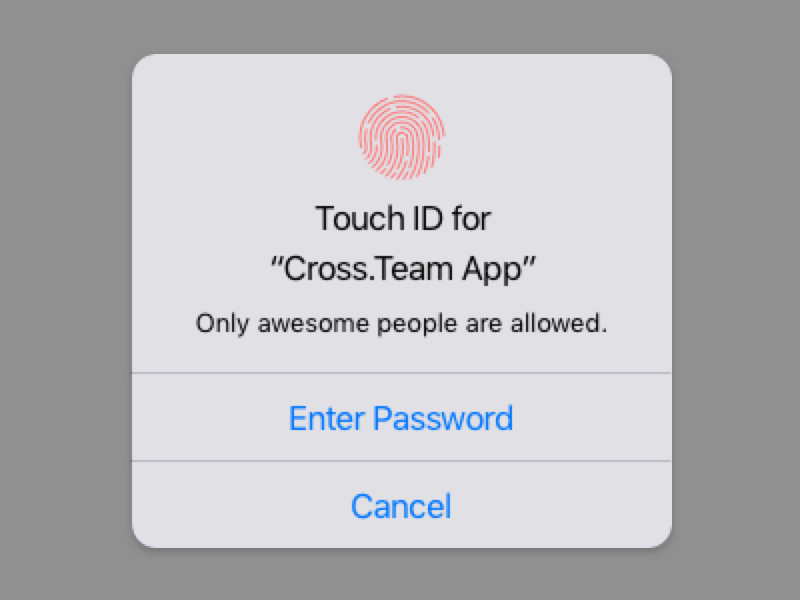 iOS Touch ID Alert Symbol Sketch Ressource