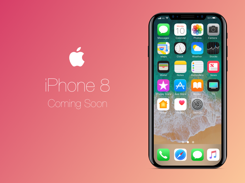 iPhone 8 Concept Mockup Sketch Resource