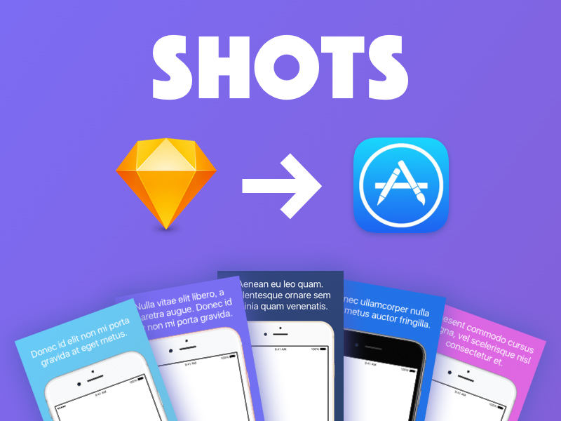 iPhone App Store Screenshots Vorlage für Sketch