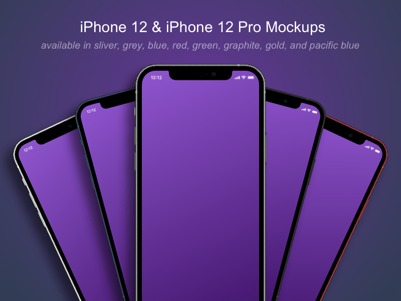 iPhone 12 and iPhone 12 Pro Mockups Sketch Resource