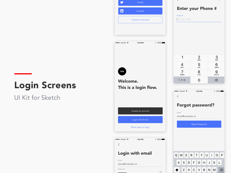 Login Screens UI Kit