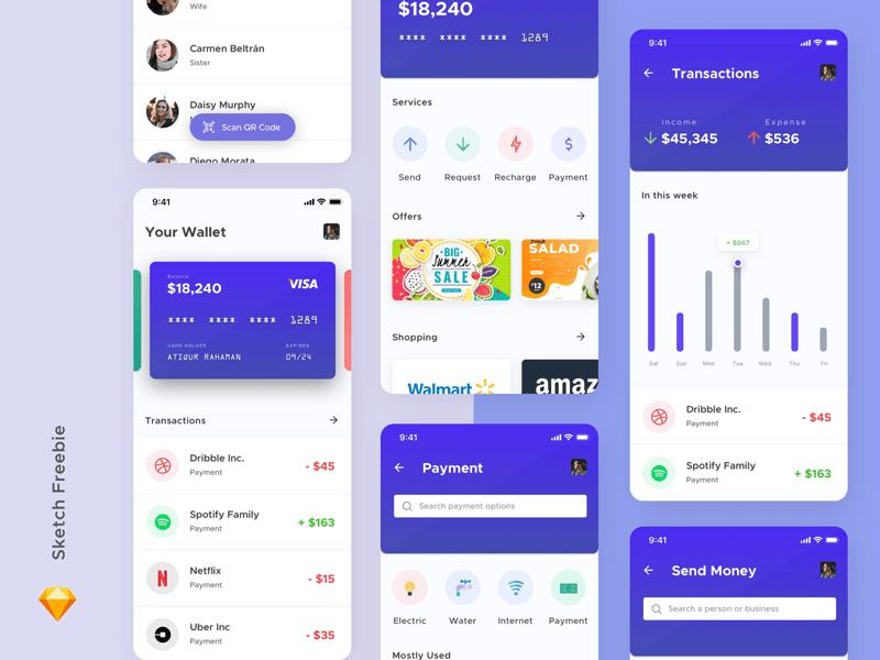 Mobile Wallet App UI Concept