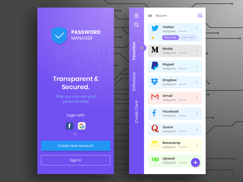 Password Manager Concept Sketch Resource