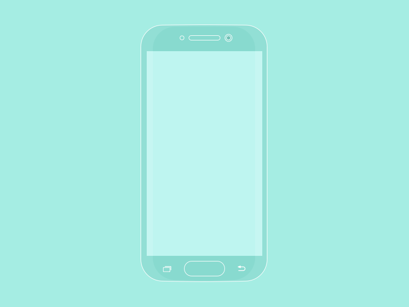 Samsung Galaxy S6 flache Mockup Sketch Ressource