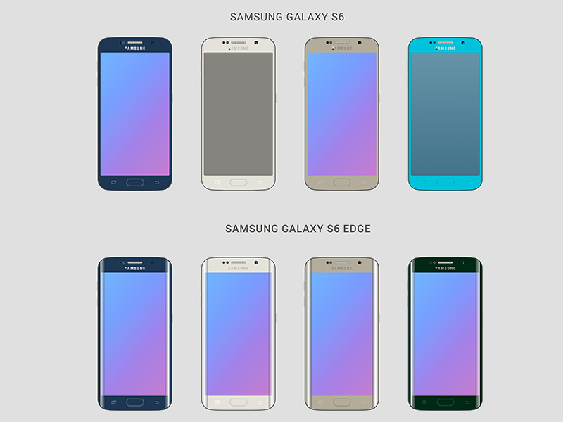 Samsung Galaxy S6 Wireframes Sketch Ressource