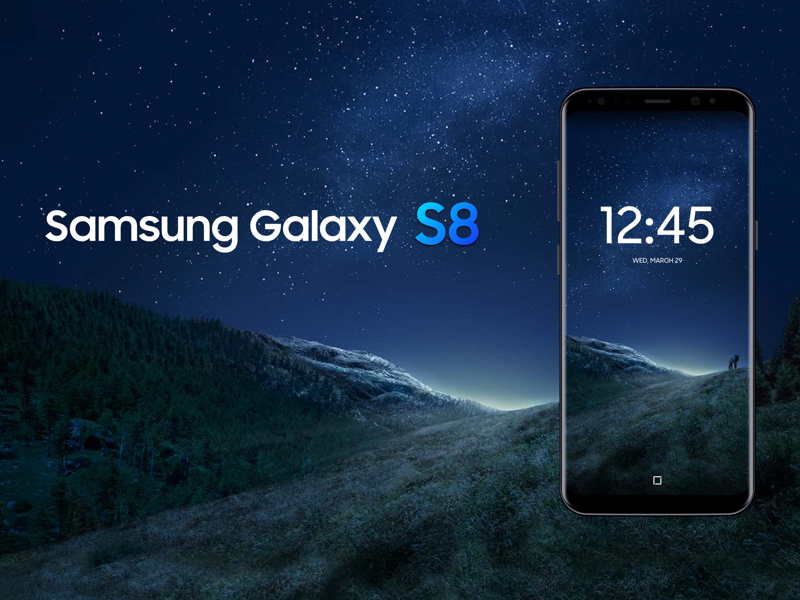 Samsung Галактика S8 Mockup Sketch ресурсов
