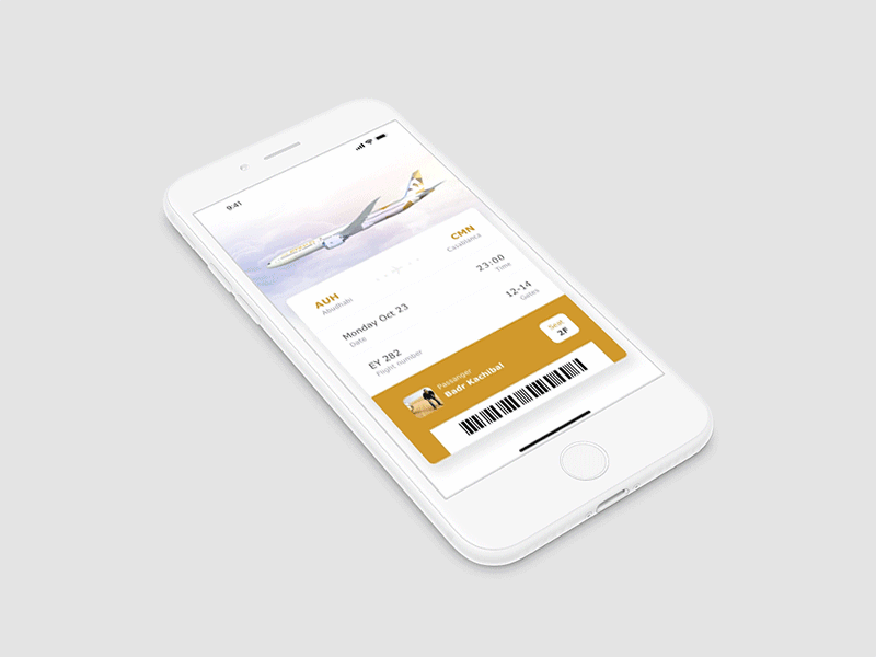 Flugbuchung App Bildschirme