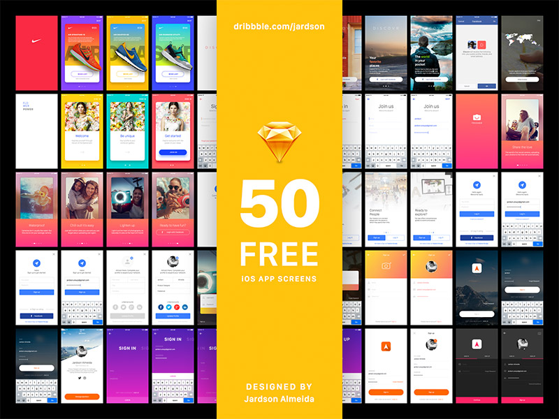 Colección de 50 Sign Up Views Sketch Resource