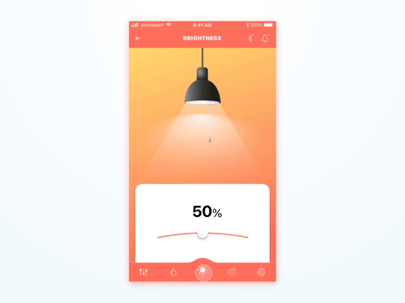 Application smart lamp