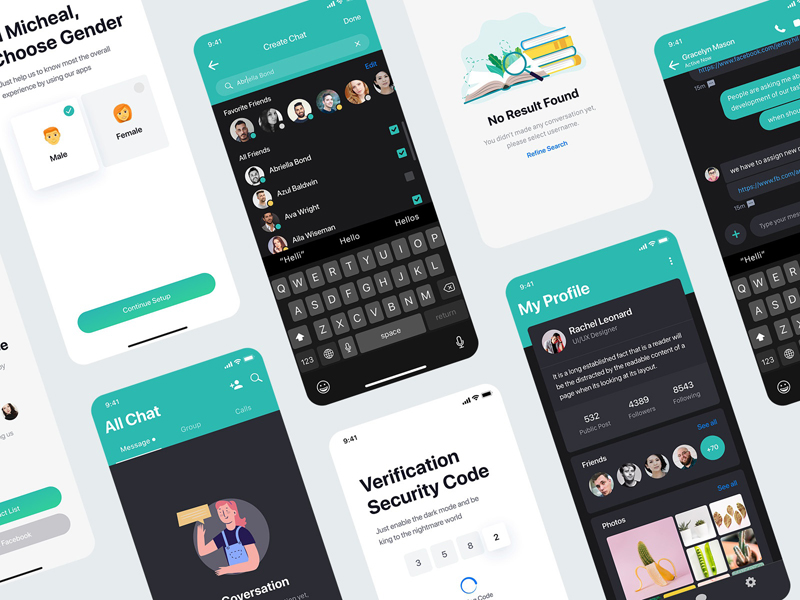 Messagerie App UI Kit Démo - Sophie