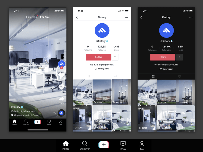 TikTok App GUI Sketch Ressource