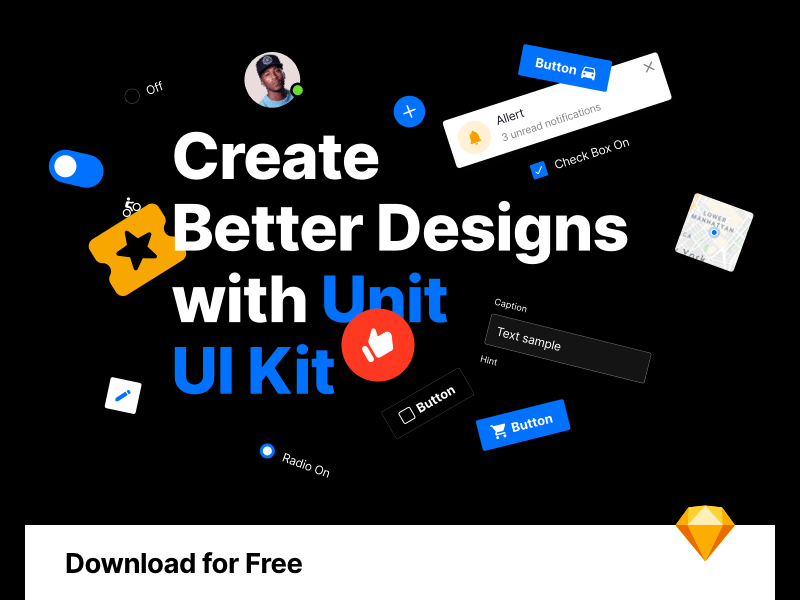 Unit UI Kit Sketch-Ressource