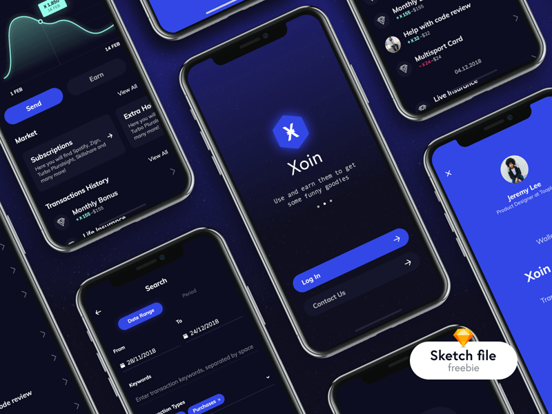 Concept d’application Wallet – Xoin