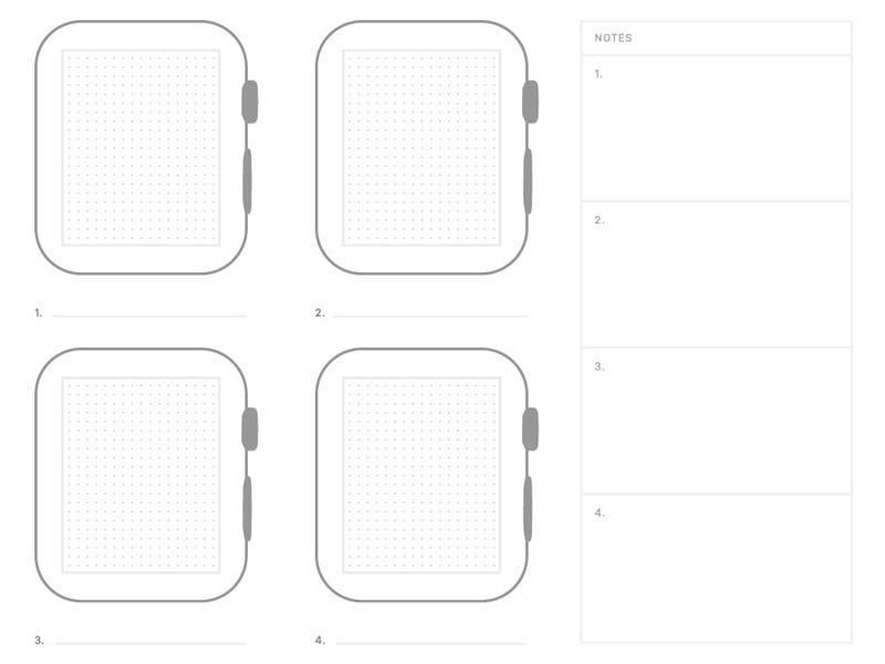 Prototype d’interface utilisateur Apple Watch