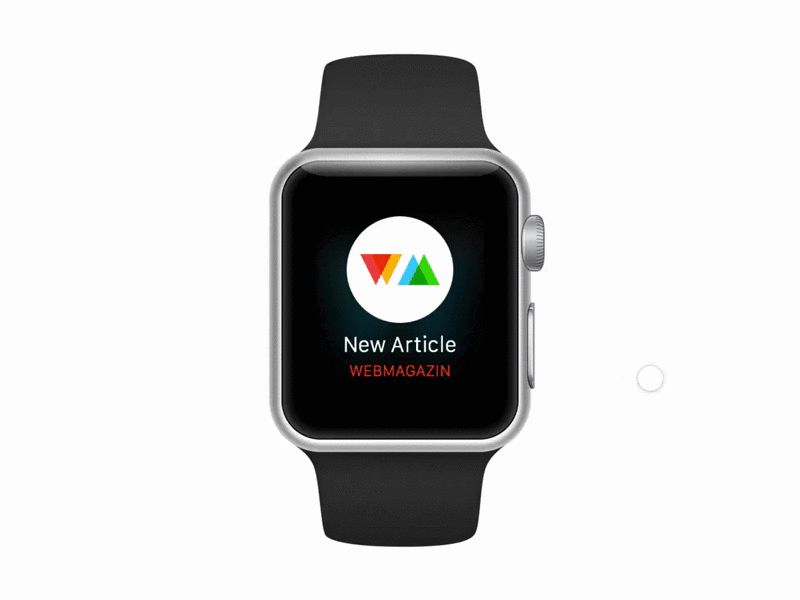 Prototipo de notificación en el Apple Watch