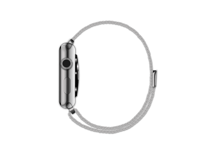 Apple Watch with a Milanese Loop Sketch Resource