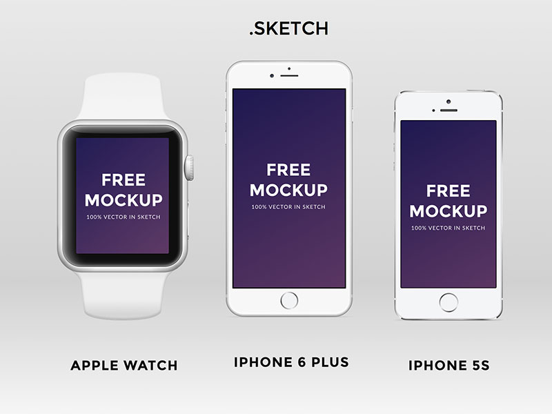 Apple Watch iPhone 6 iPhone 5 Sketch Ressource