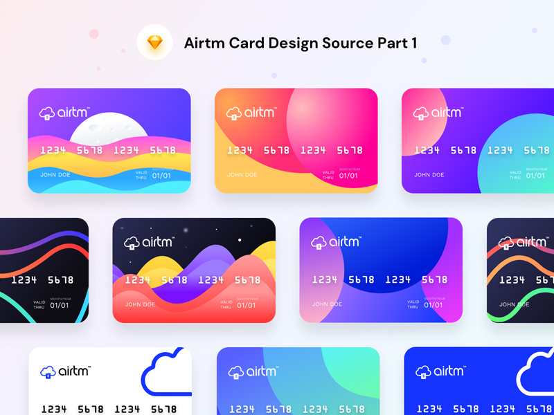 Prepaid-Kartendesigns – Airtm