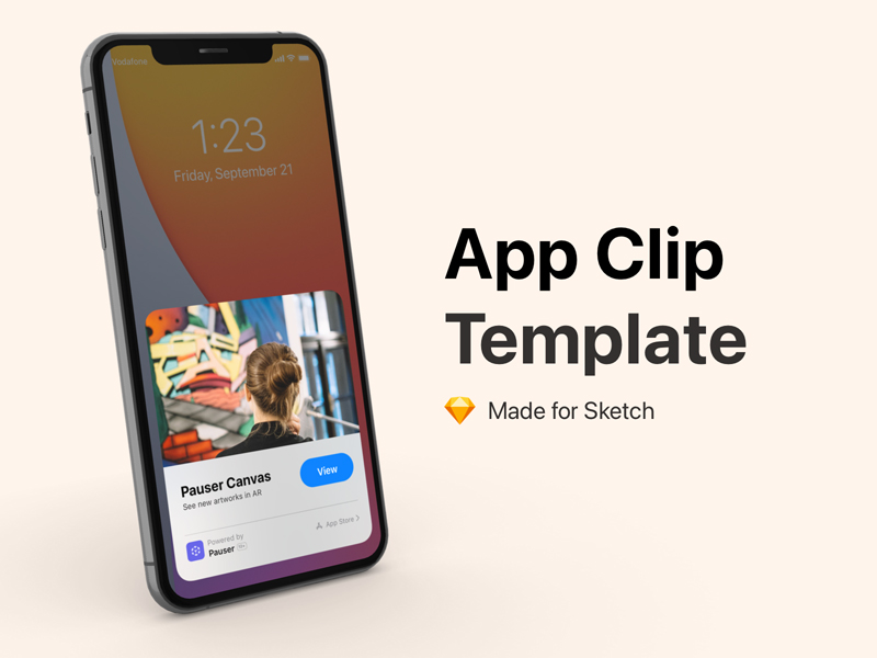 App-Clip-Vorlage für Sketch